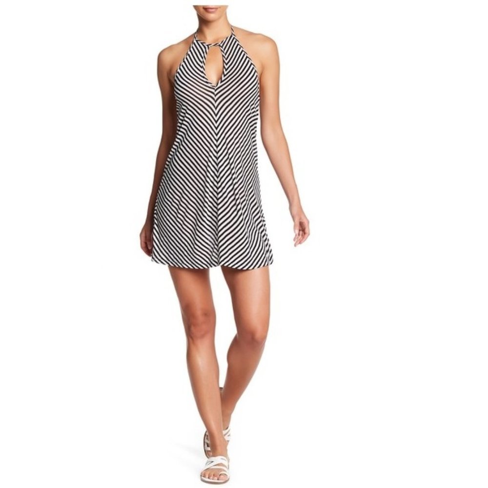 Splendid Itsy Ditsy Floret Striped Cover-Up Dress